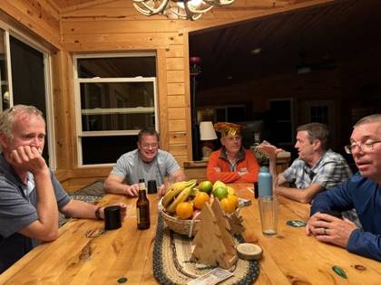 Game night at the cabin