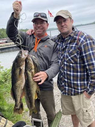 Stringer of walleye