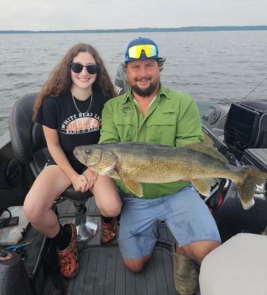 Craig Best holding a giant walleye
